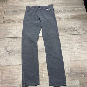 HUGO BOSS Men Jeans 34x34 Slim Fit Stretch Italian Fabric Blue Pinstripe